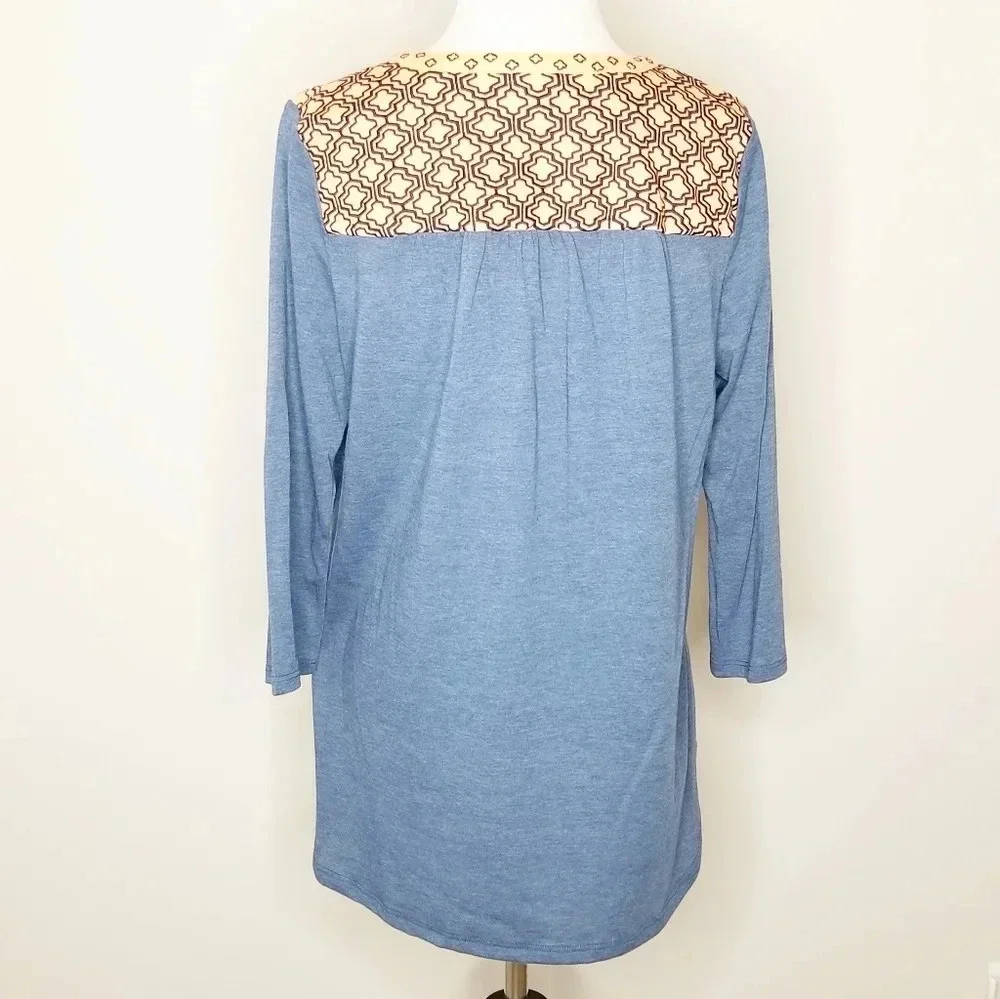 New Pixley Embroidered Blue Top M - Picture 4 of 7